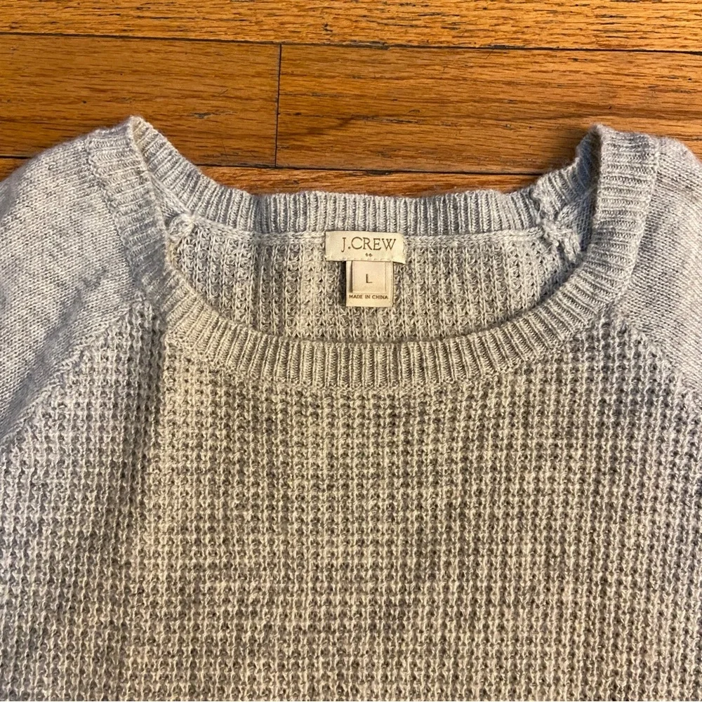 J. Crew Wool-blend Waffle sweater